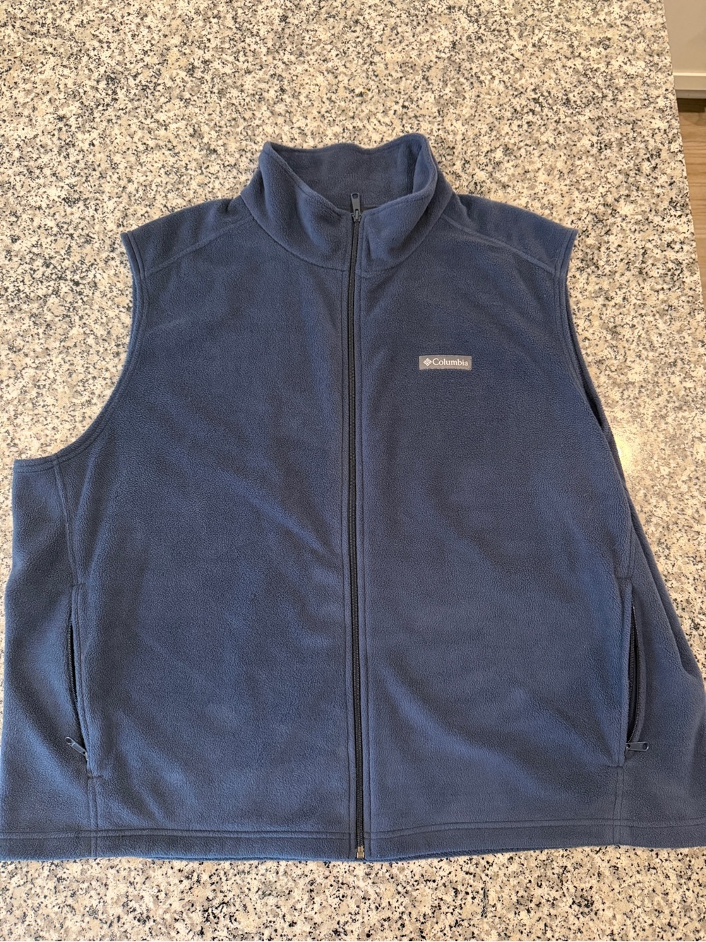 Columbia Men's Navy Full-Zip Fleece Vest